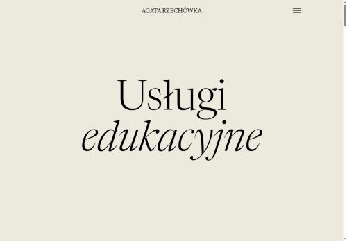 Screenshot of https://agatarzechowka.pl/wiedza.html