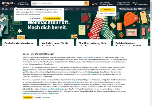 Screenshot of https://www.amazon.de/