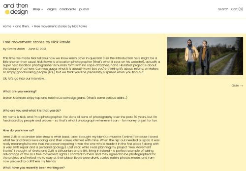 Screenshot of https://andthen.design/en-ca/blogs/news/free-movement-stories-by-nick-rawle