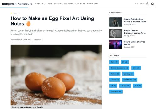 Screenshot of https://www.benjaminrancourt.ca/how-to-make-an-egg-pixel-art-using-notes/