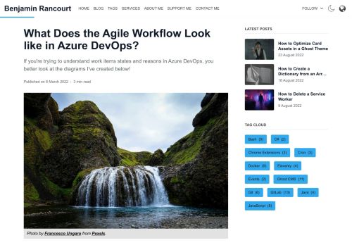 Screenshot of https://www.benjaminrancourt.ca/what-does-the-agile-workflow-look-like-in-azure-devops/