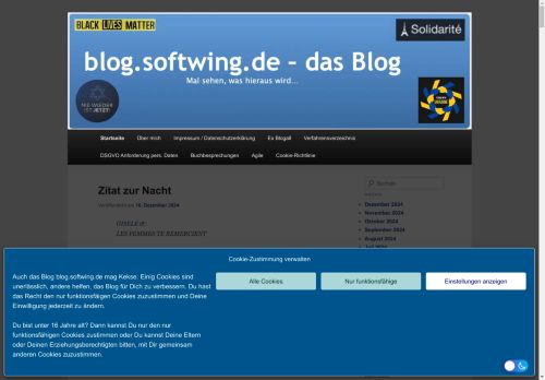 Screenshot of https://blog.softwing.de