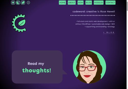 Screenshot of https://codewordcreative.com/blog/