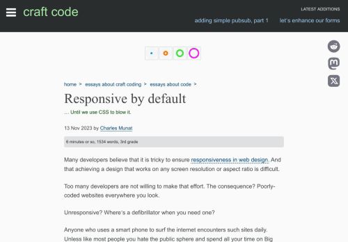 Screenshot of https://craft-code.dev/essays/code/responsive-by-default