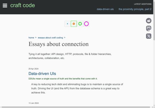 Screenshot of https://craft-code.dev/essays/connection