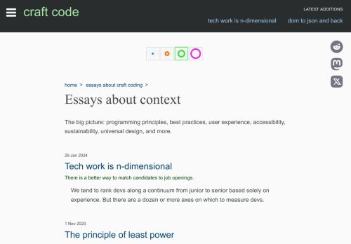 Screenshot of https://craft-code.dev/essays/context