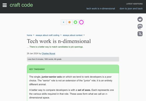 Screenshot of https://craft-code.dev/essays/context/tech-work-is-n-dimensional