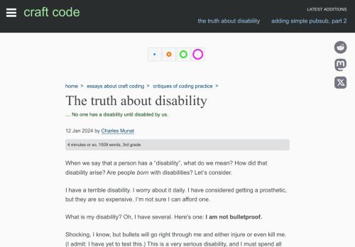Screenshot of https://craft-code.dev/essays/critique/the-truth-about-disability