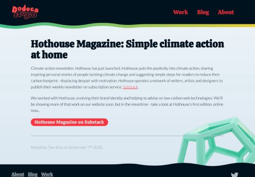 Screenshot of https://dodeca.studio/blog/hothouse-magazine-simple-climate-action-at-home