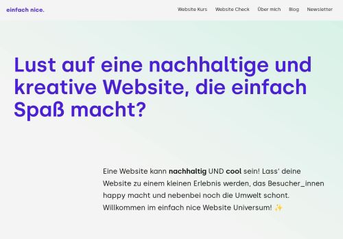 Screenshot of https://einfachnicewebdesign.de/