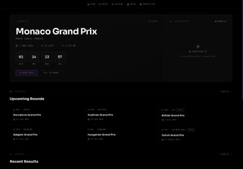 Screenshot of http://f1.gorkemkaryol.dev