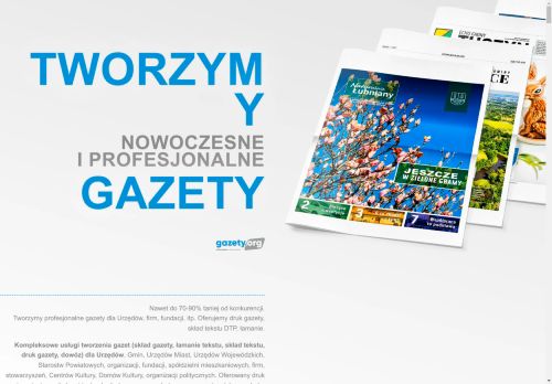 Screenshot of https://gazety.org/wydruk-na-papierze-gazetowym