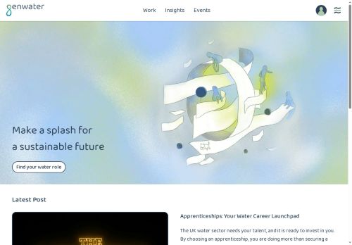 Screenshot of https://genwater.io