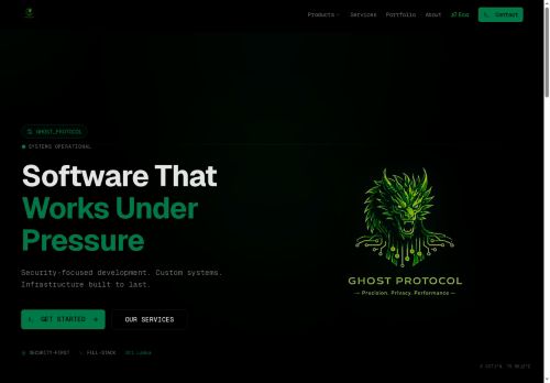 Screenshot of https://ghosts.lk