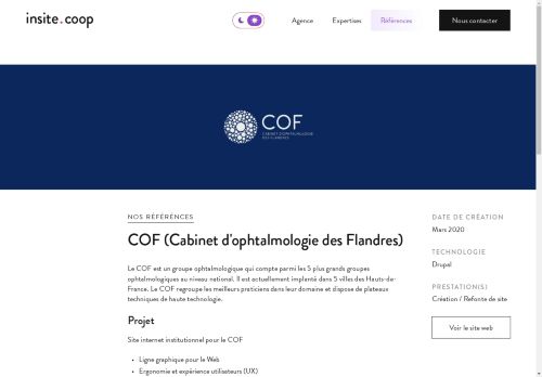 Screenshot of https://www.insite.coop/cof-cabinet-d-ophtalmologie-des-flandres