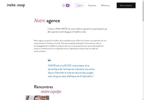 Screenshot of https://www.insite.coop/notre-agence