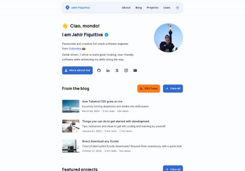 Screenshot of https://jahir.dev/