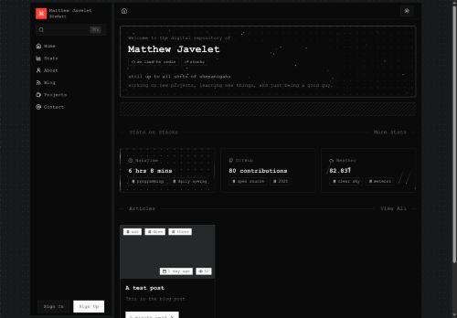 Screenshot of https://www.javelet.work