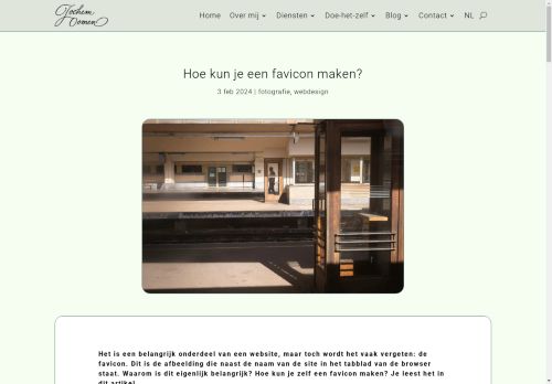 Screenshot of https://jochemoomen.com/blog/hoe-kun-je-een-favicon-maken/