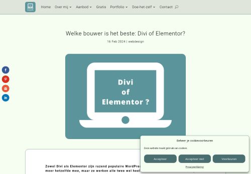 Screenshot of https://jochemoomen.com/blog/welke-bouwer-is-het-beste-divi-of-elementor/