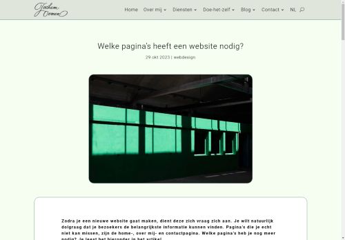 Screenshot of https://jochemoomen.com/blog/welke-paginas-heeft-een-website-nodig/