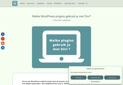 Screenshot of https://jochemoomen.com/blog/wordpress-plugins-divi/