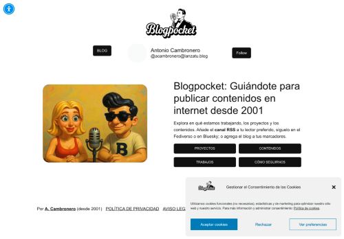 Screenshot of https://lanzatu.blog