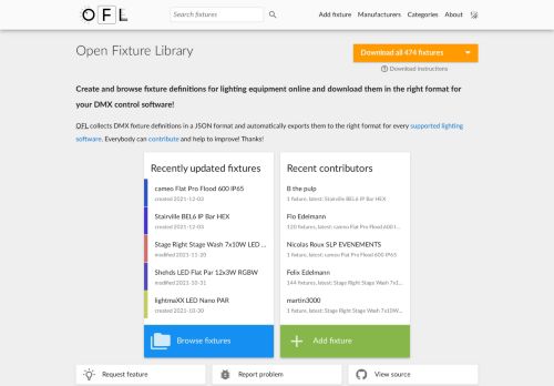 Screenshot of https://open-fixture-library.org
