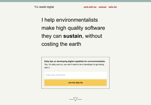 Screenshot of https://rewild.digital