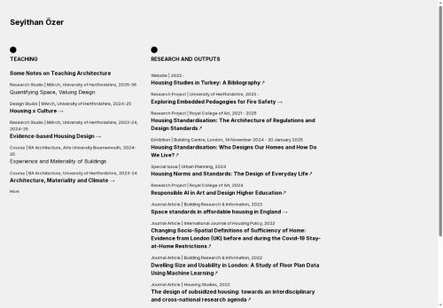 Screenshot of https://www.seyithanozer.com/
