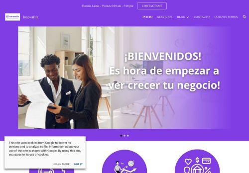 Screenshot of https://sites.google.com/view/innovabiz/inicio