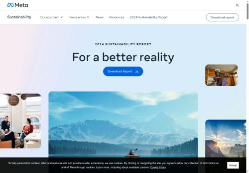Screenshot of https://sustainability.atmeta.com/2024-sustainability-report/