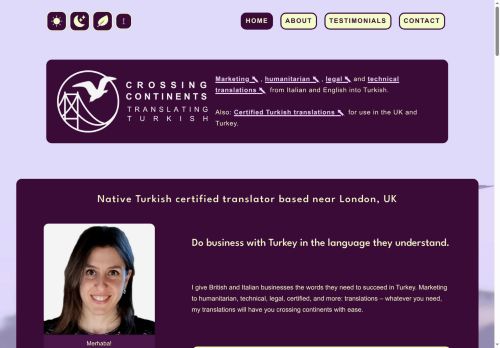 Screenshot of https://translatingturkish.com