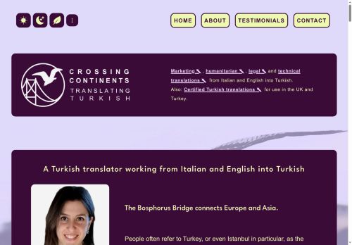 Screenshot of https://translatingturkish.com/about/