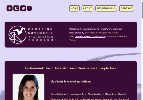 Screenshot of https://translatingturkish.com/testimonials/