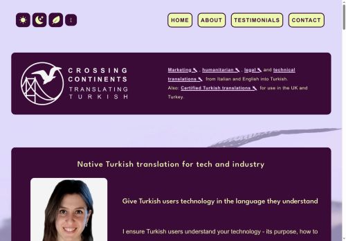Screenshot of https://translatingturkish.com/turkish-technical-translation/