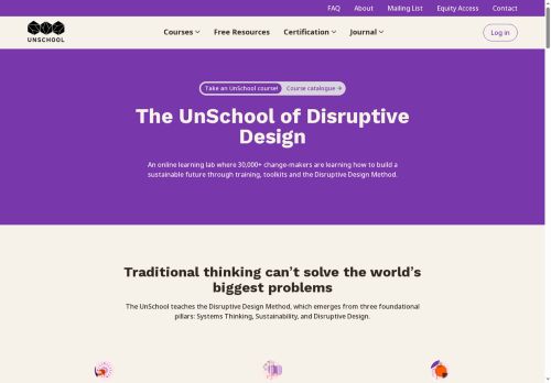 Screenshot of https://www.unschools.co/