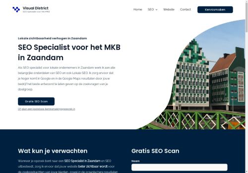 Screenshot of https://visualdistrict.nl/seo-specialist-mkb/zaandam/