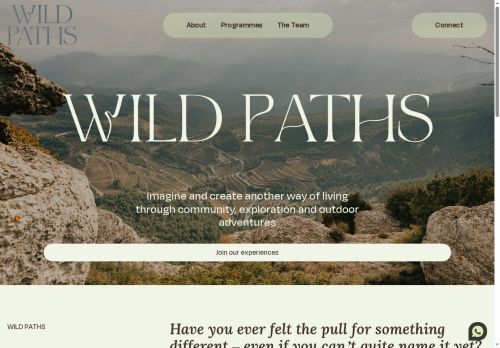 Screenshot of https://wildpaths.eco/